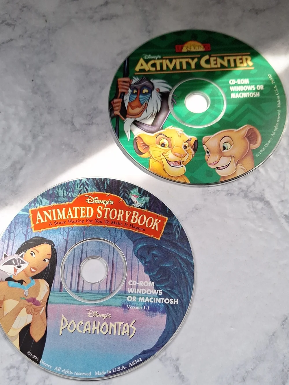 Disney Pocahontas & Lion King CD-ROMs - 1995 Originals
